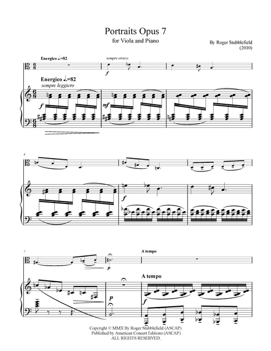 Portraits for Viola and Piano, Op. 7
