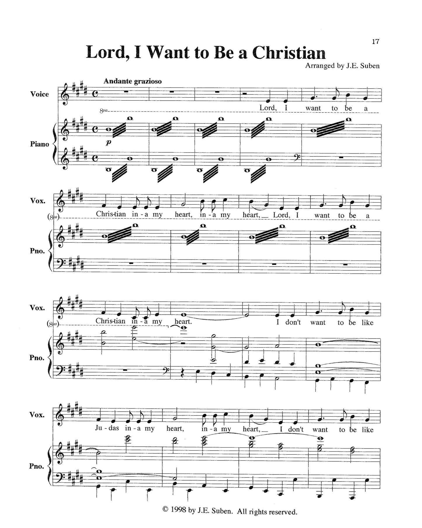 FIVE SPIRITUALS - piano vocal