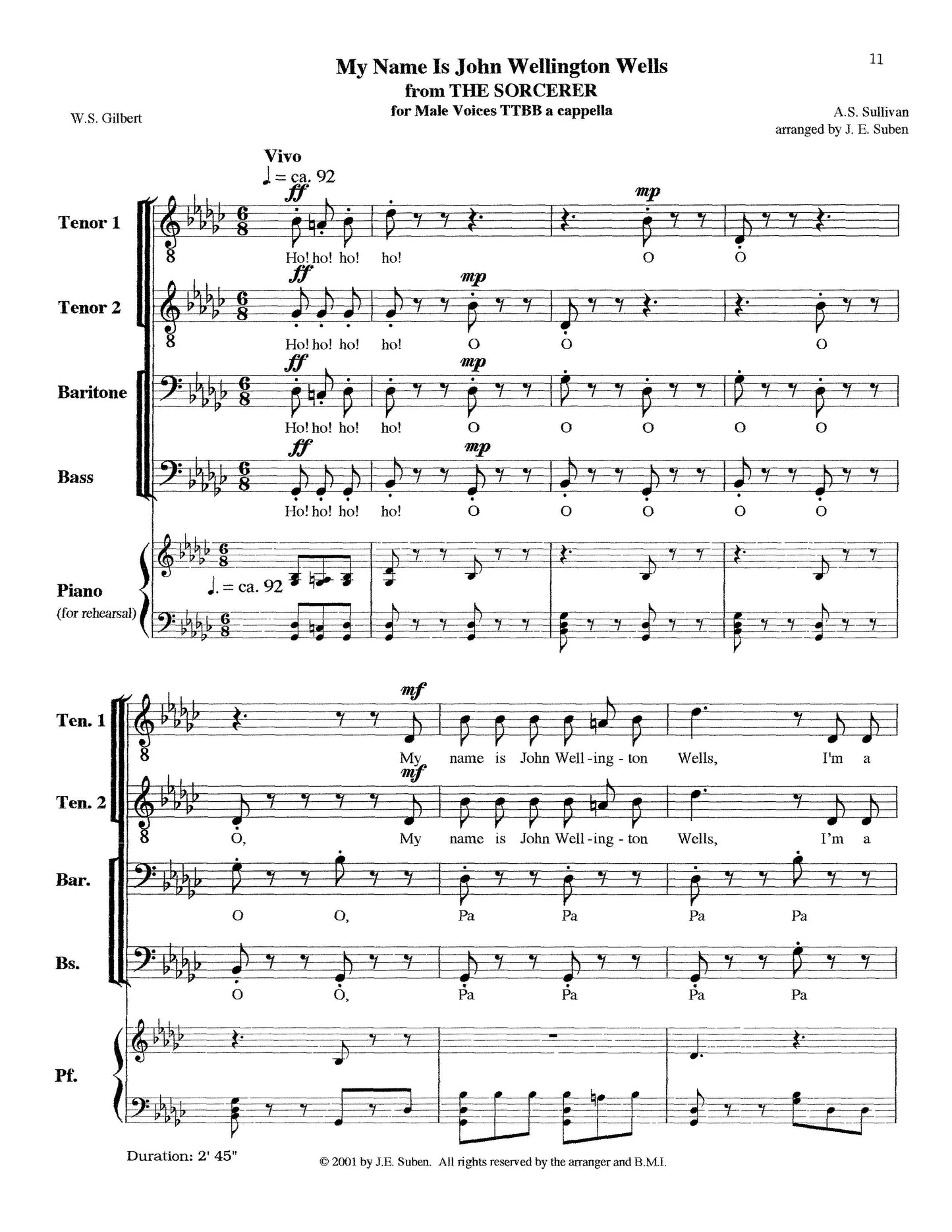 Four Choral Settings (TTBB)