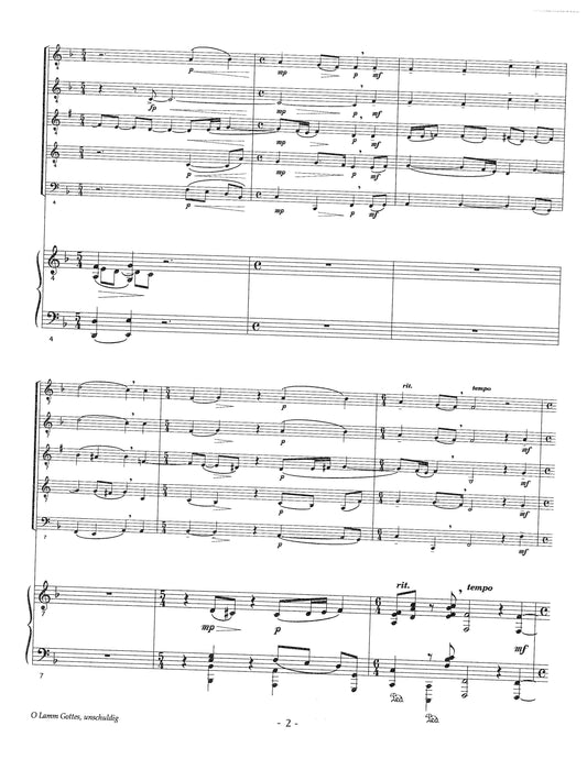 O LAMM GOTTES UNSCHULDIG after JS Bach