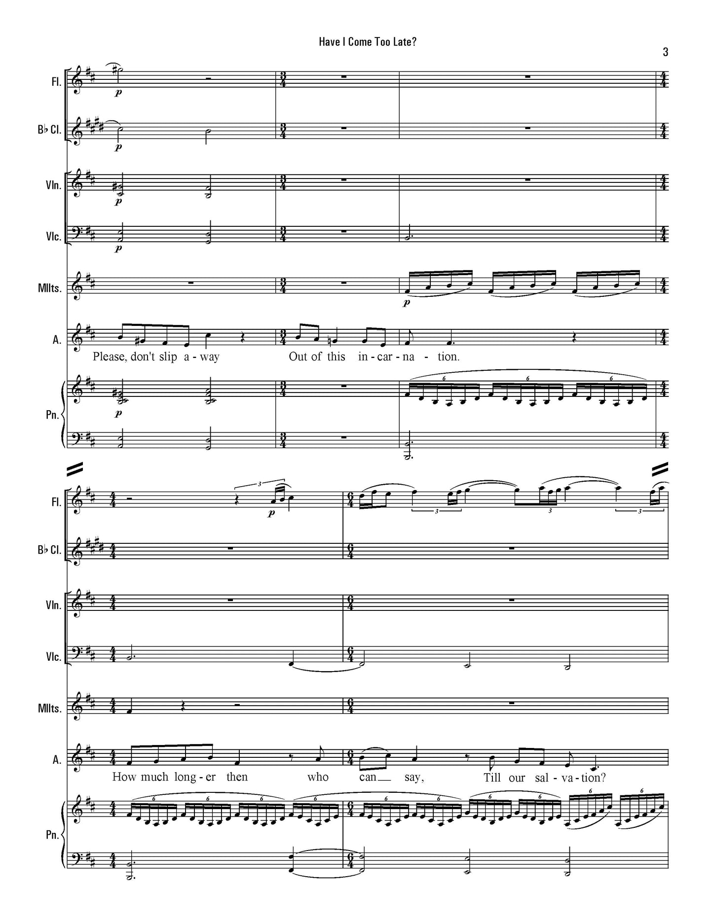 Have I come too late? from the opera: SHE: AN OPERA OF ADVENTURE