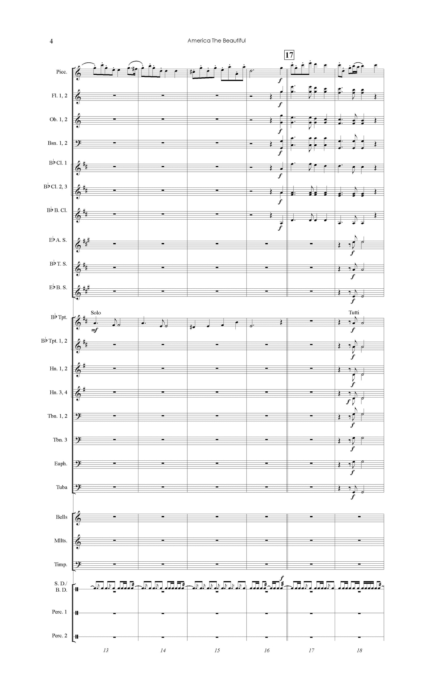 America the Beautiful, Arr.