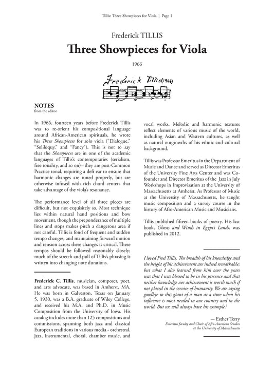 THREE SHOWPIECES FOR VIOLA