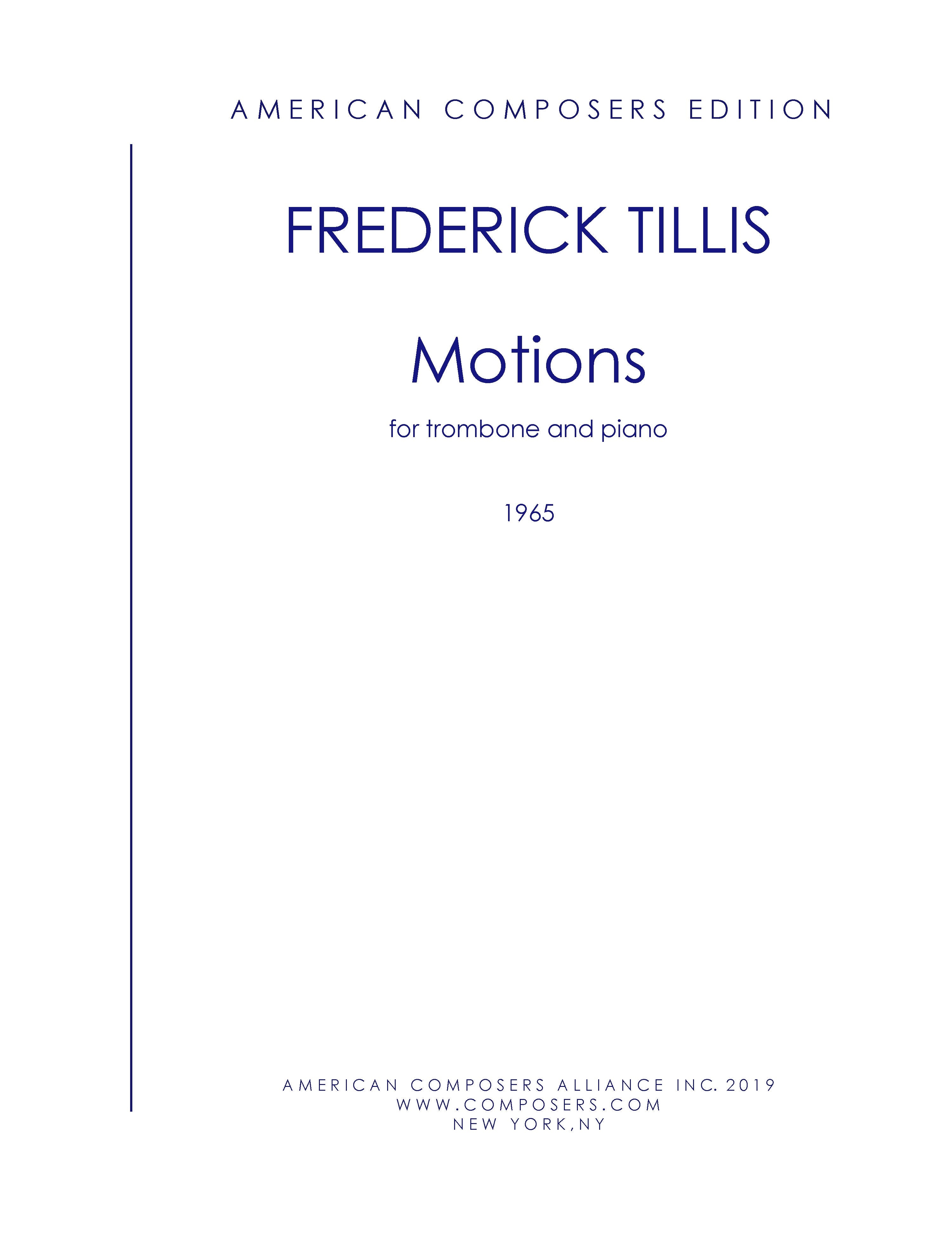 MOTIONS American Composers Alliance