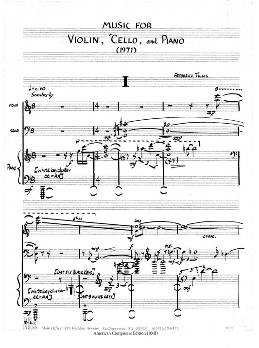 Music for Violin, Cello, and Piano