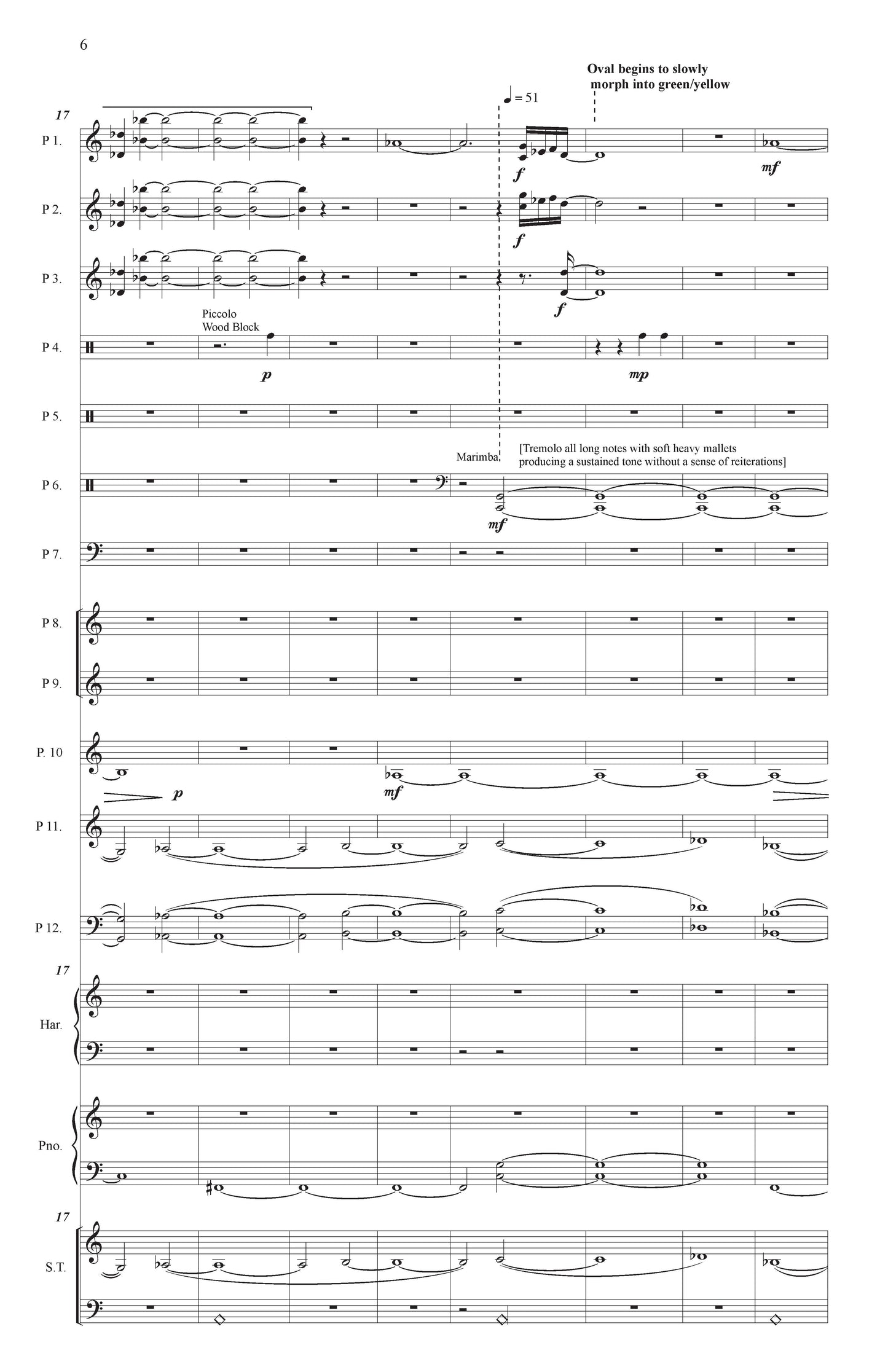 Abyss of Time for Percussion Ensemble, Harmonium, Piano, and Video