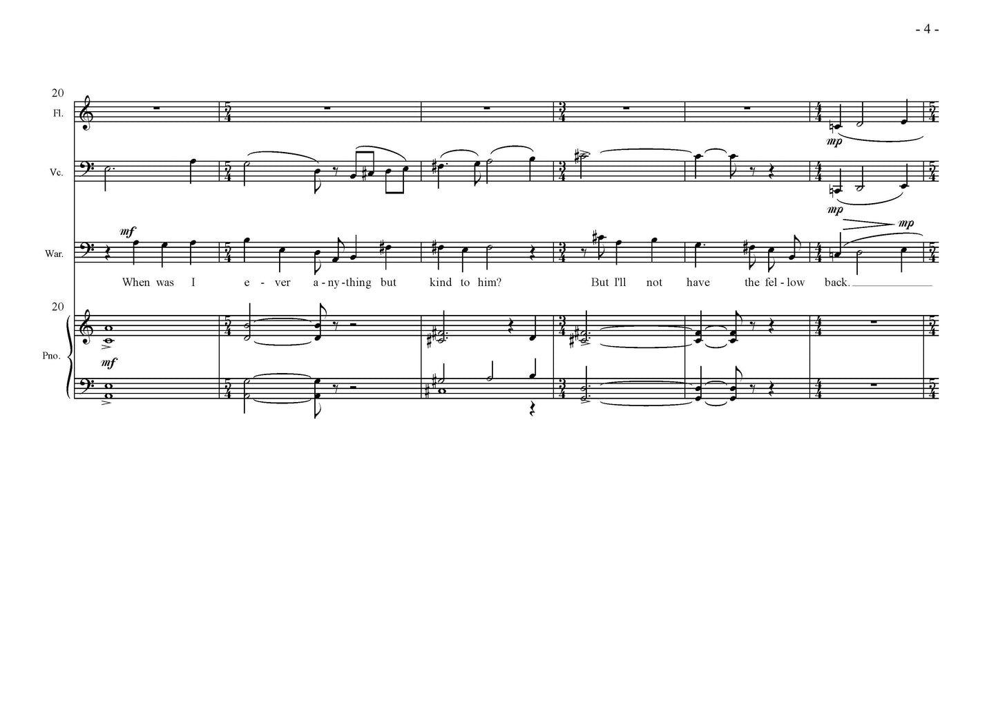 DEATH OF THE HIRED MAN - full score