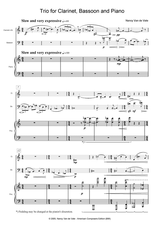 TRIO FOR CLARINET, BASSOON AND PIANO