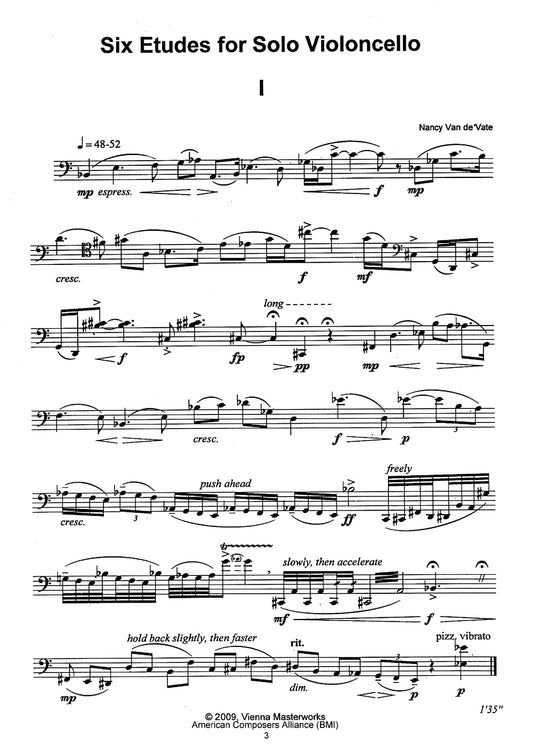 SIX ETUDES FOR SOLO CELLO