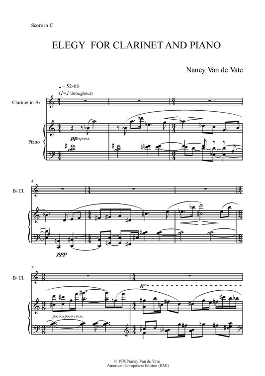 ELEGY FOR CLARINET AND PIANO