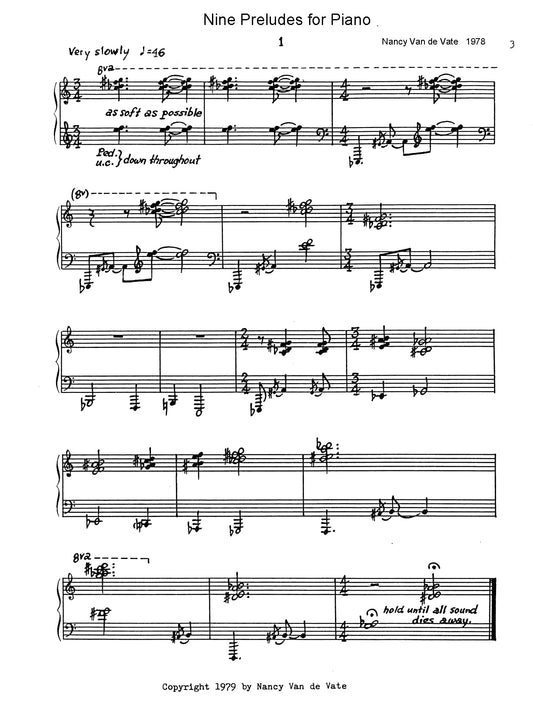 NINE PRELUDES FOR PIANO