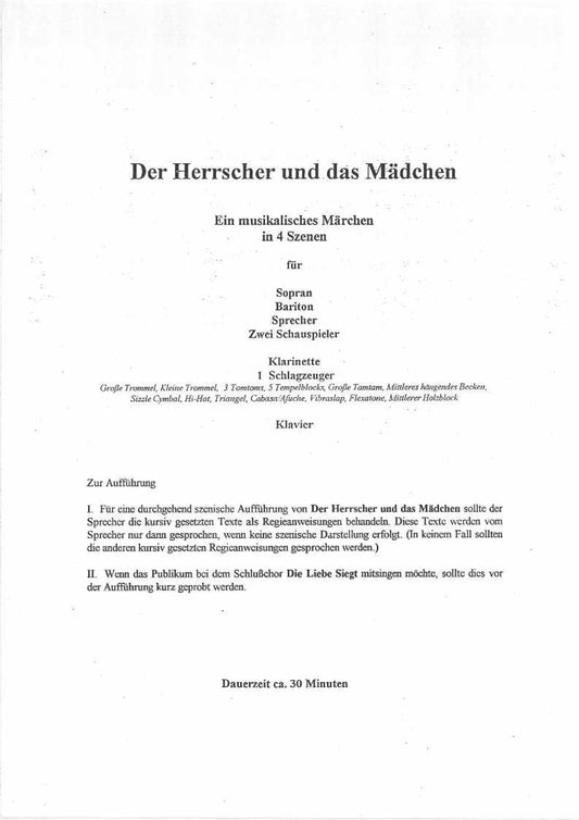 DERR HERRSCHER UND DAS MÄDCHEN