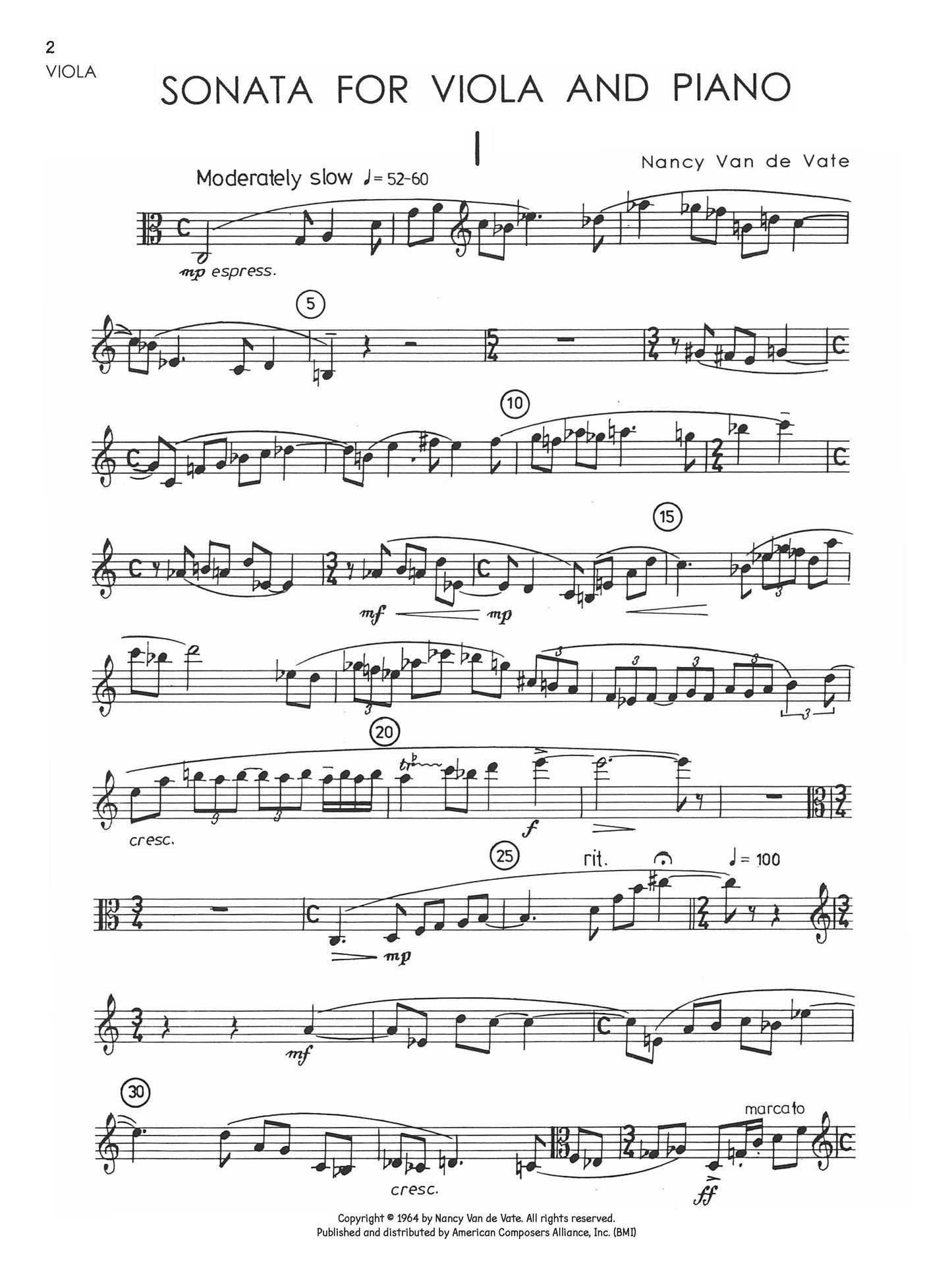 Sonata for Viola and Piano