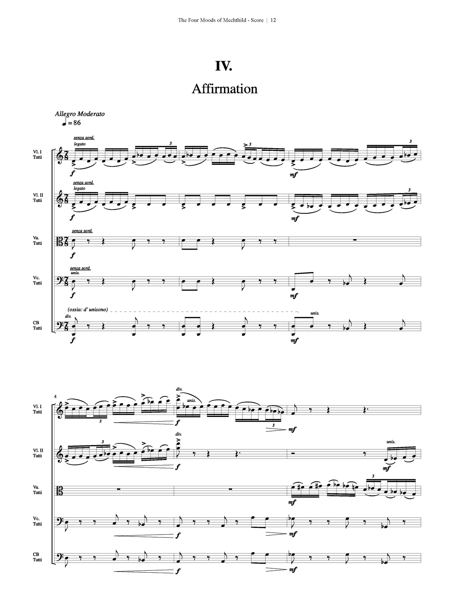 The Four Moods of Mechthild: Suite for String Orchestra