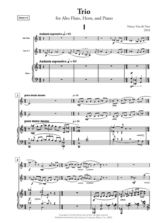 Trio for Alto Flute, Horn, and Piano