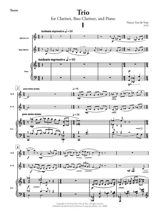 Trio for Clarinet, Bass Clarinet, and Piano