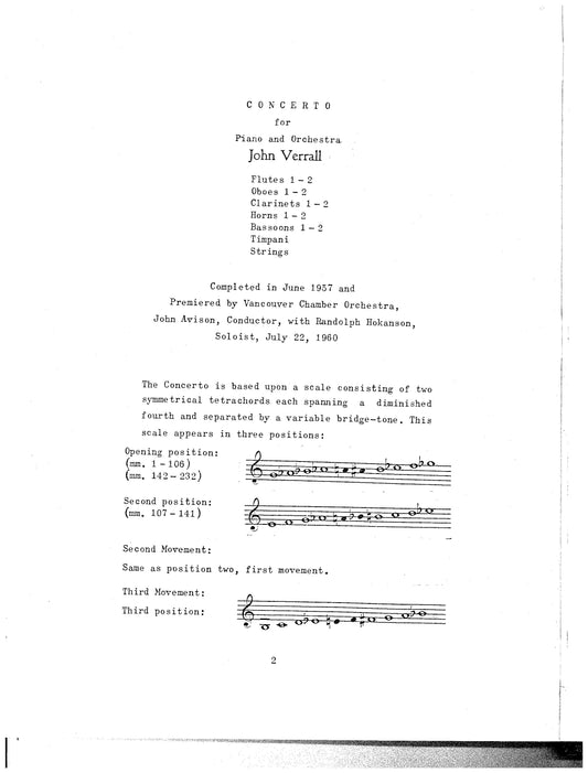 Concerto for Piano & Orch