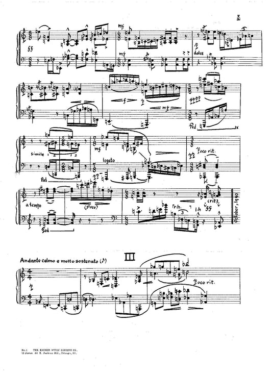 SUITE no 1 for Piano op 8