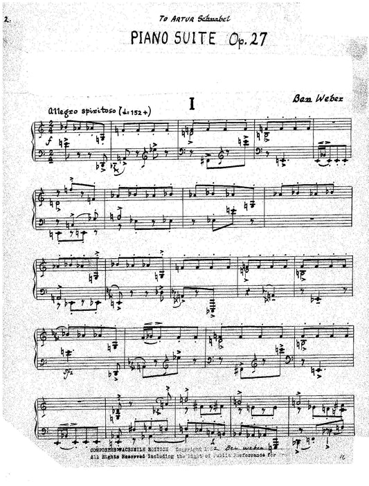 SUITE no 2 for Piano (Piano Suite op 27)