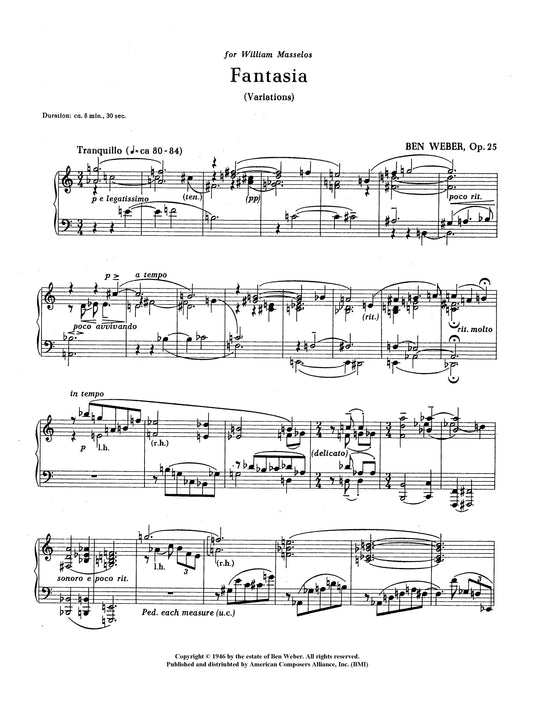 Fantasia (Variations), Op. 25
