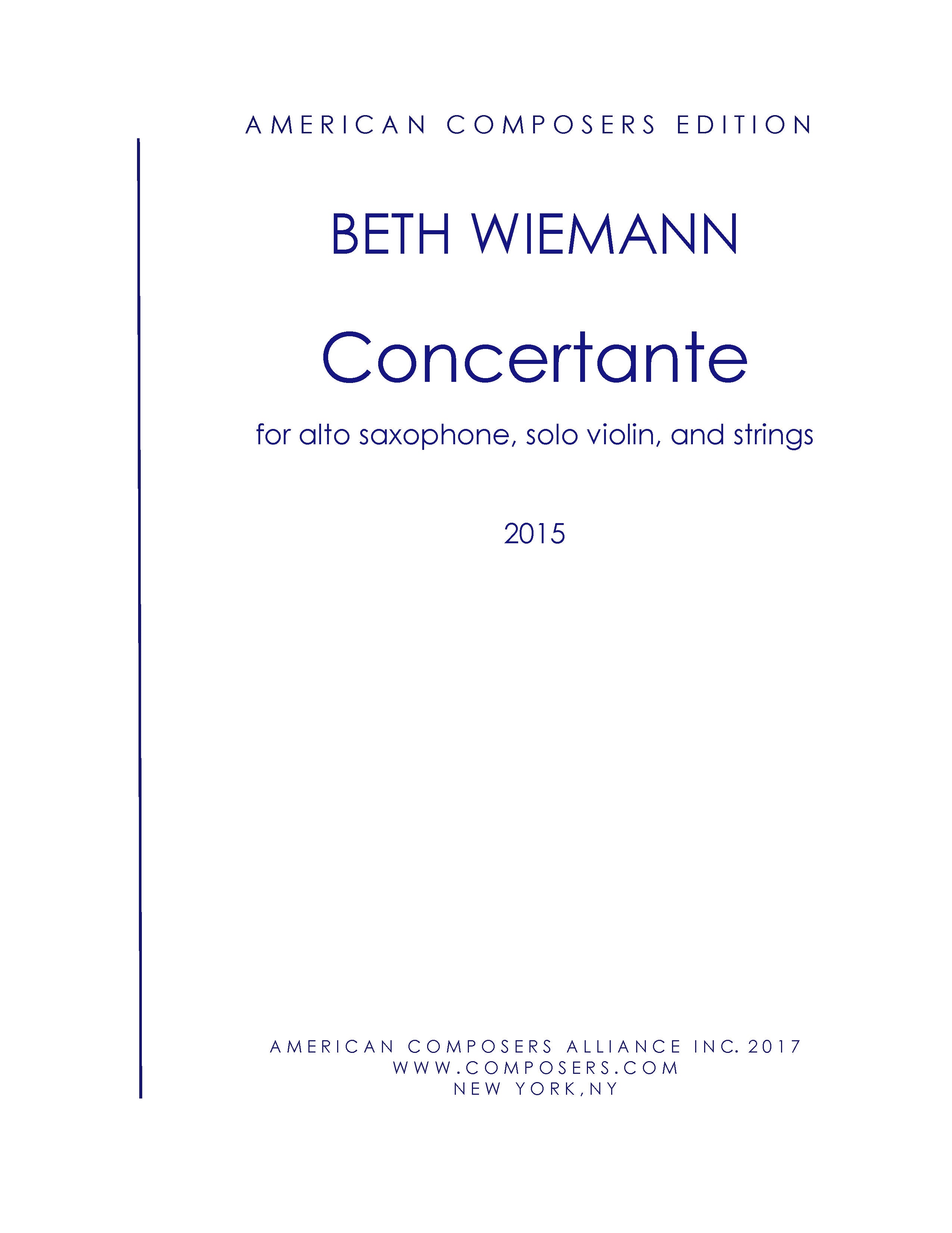 CONCERTANTE American Composers Alliance