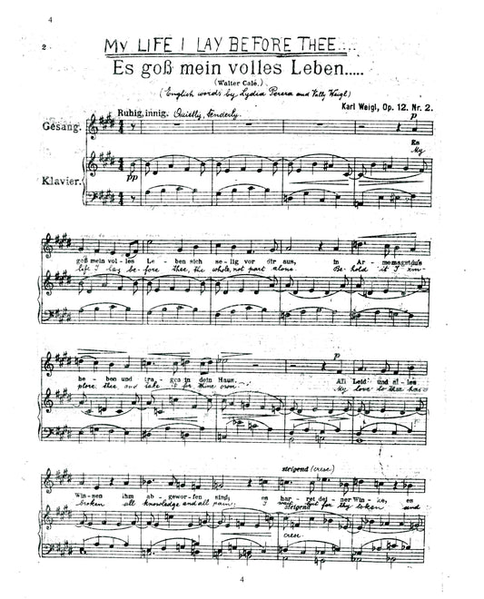 THREE SONGS FOR SOPRANO & PIANO, op 12