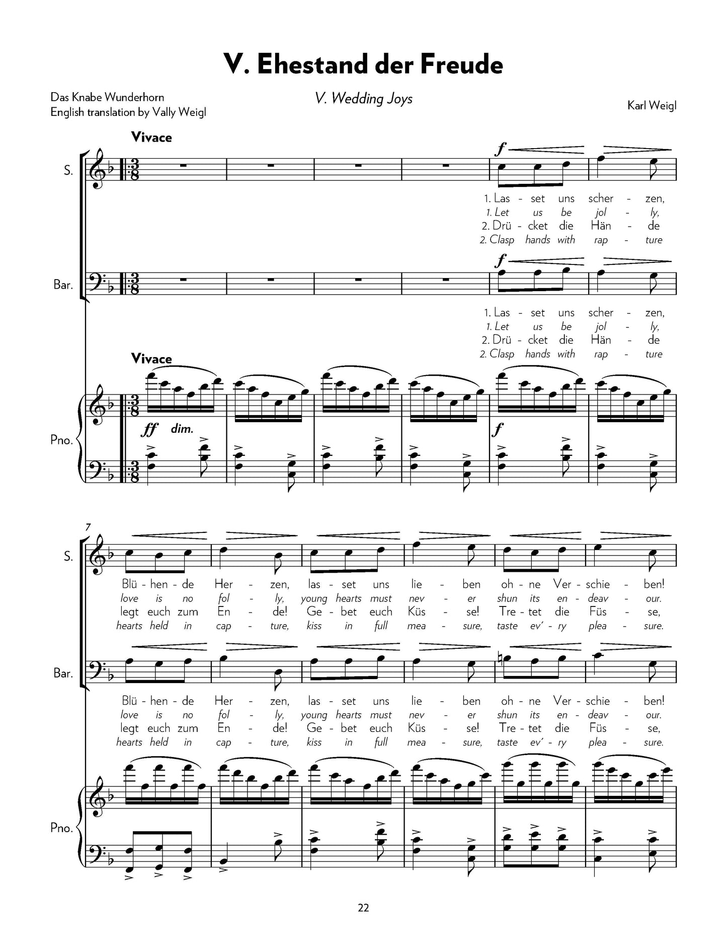 FIVE DUETS FOR SOPRANO AND BARITONE WITH PIANO