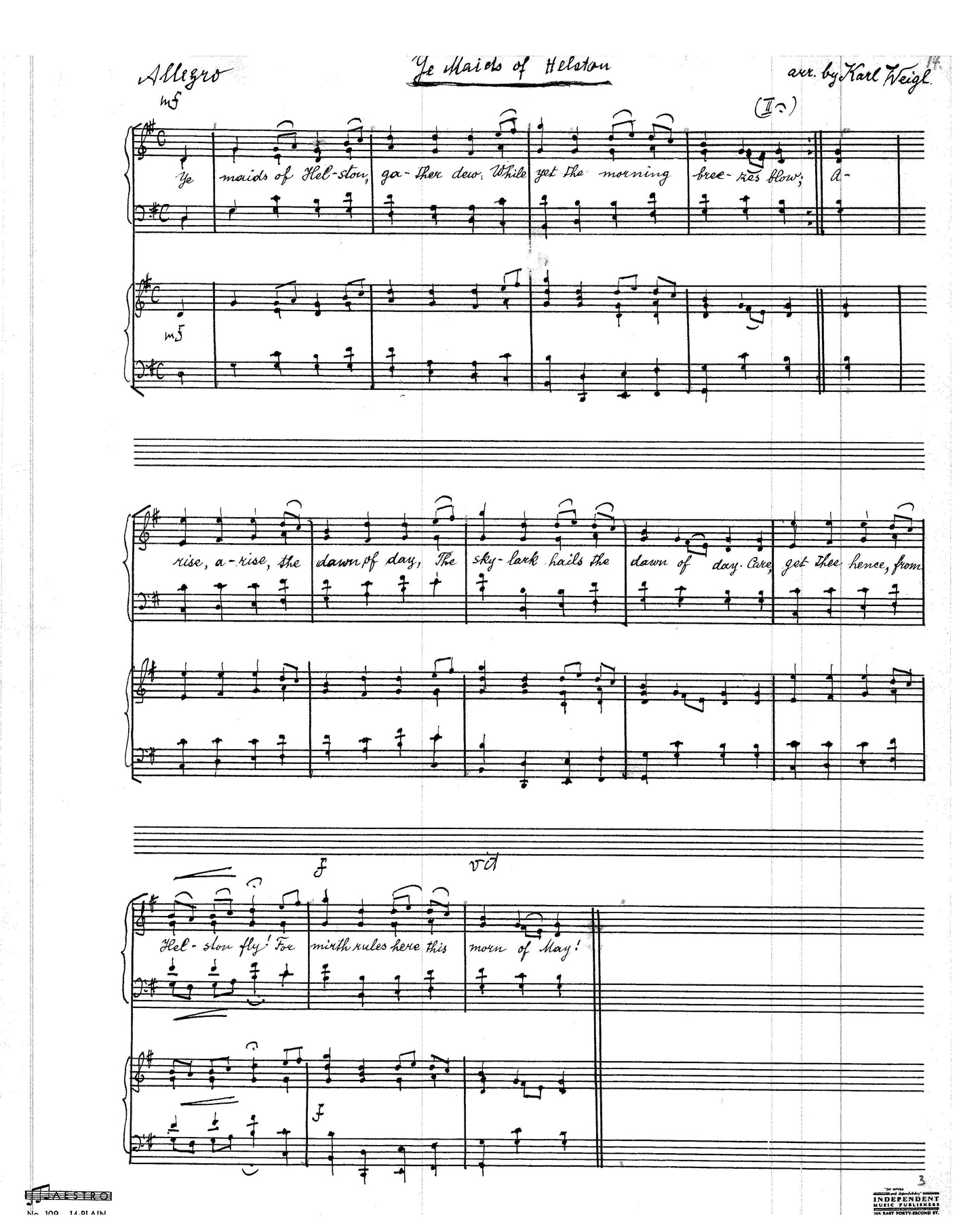 FOLKSONGS FROM MANY LANDS