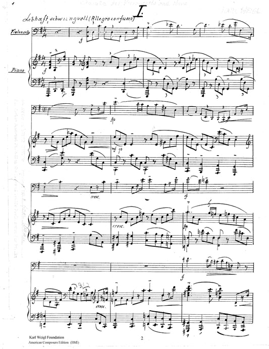 SONATA FOR VIOLONCELLO & PIANO