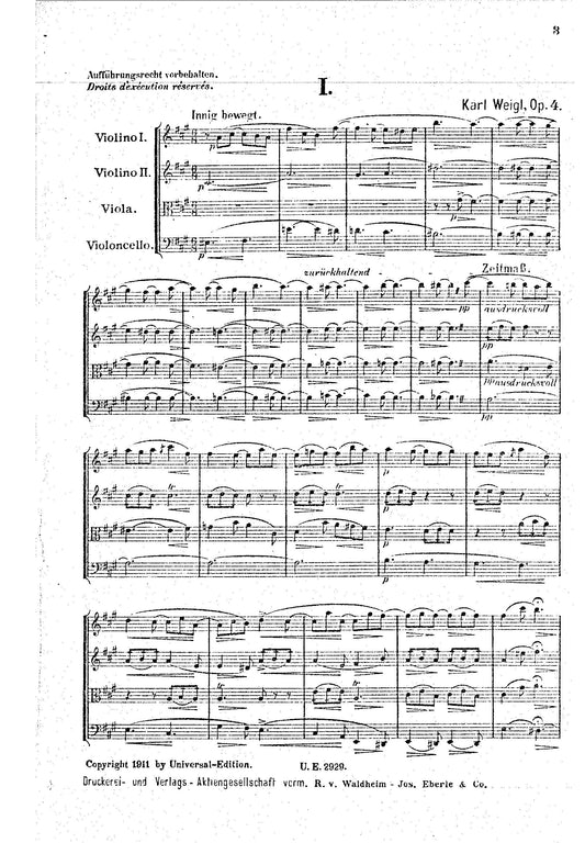 STRING QUARTET No. 3, op 4