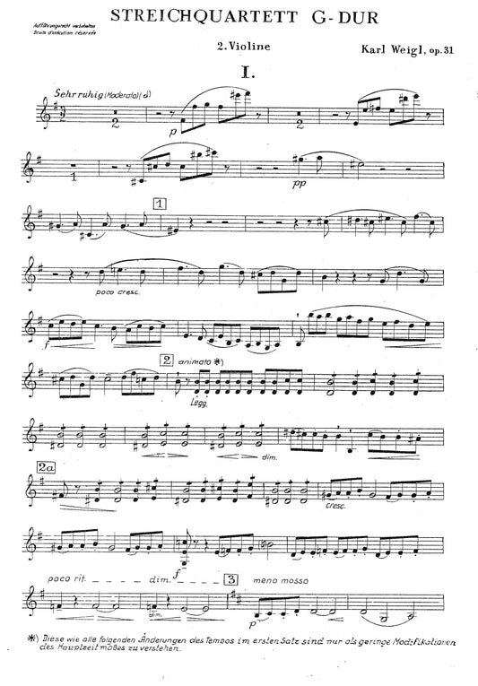 STRING QUARTET No. 5 in G Major