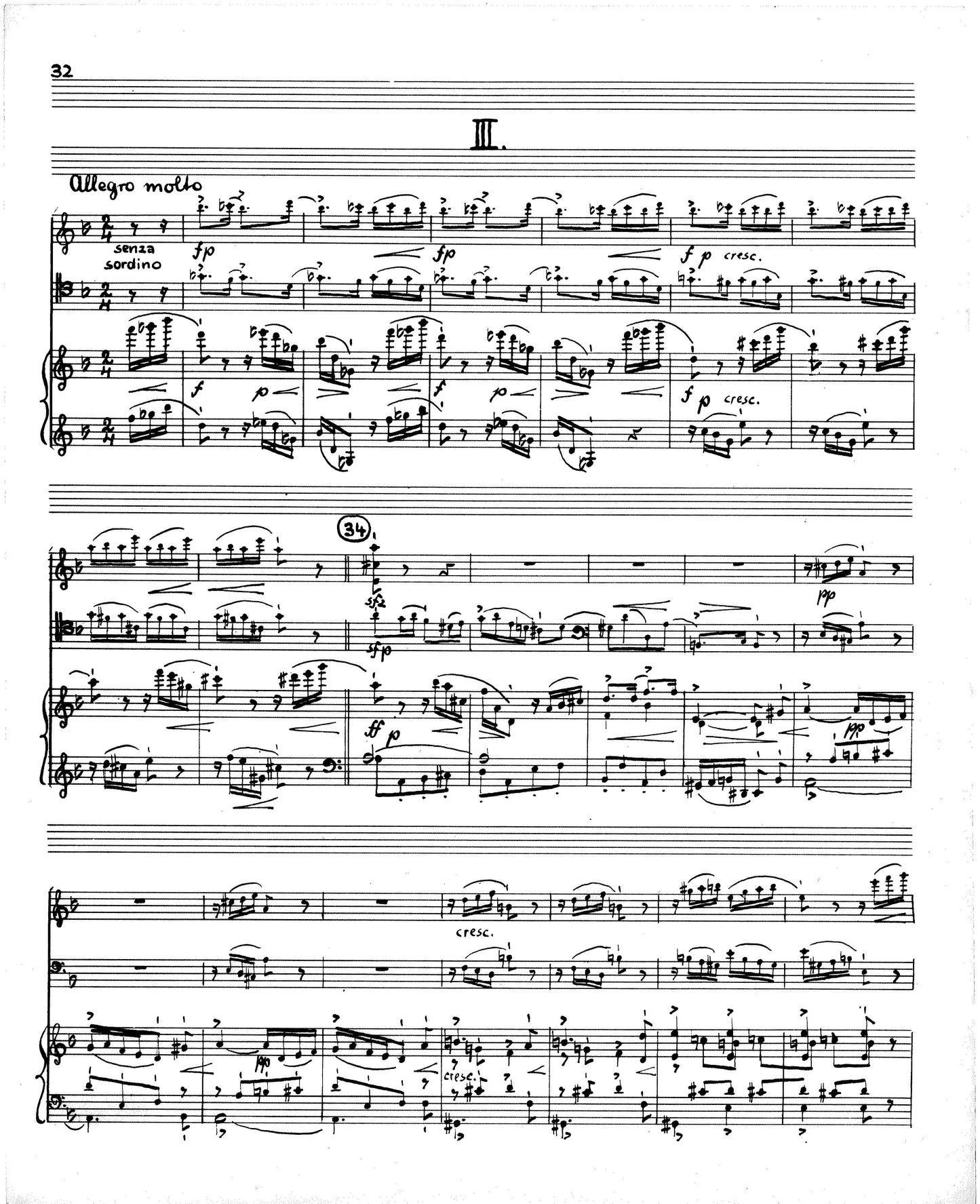 TRIO FOR VIOLIN, CELLO, AND PIANO