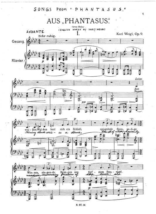 FIVE SONGS FROM 'PHANTASUS' op. 9