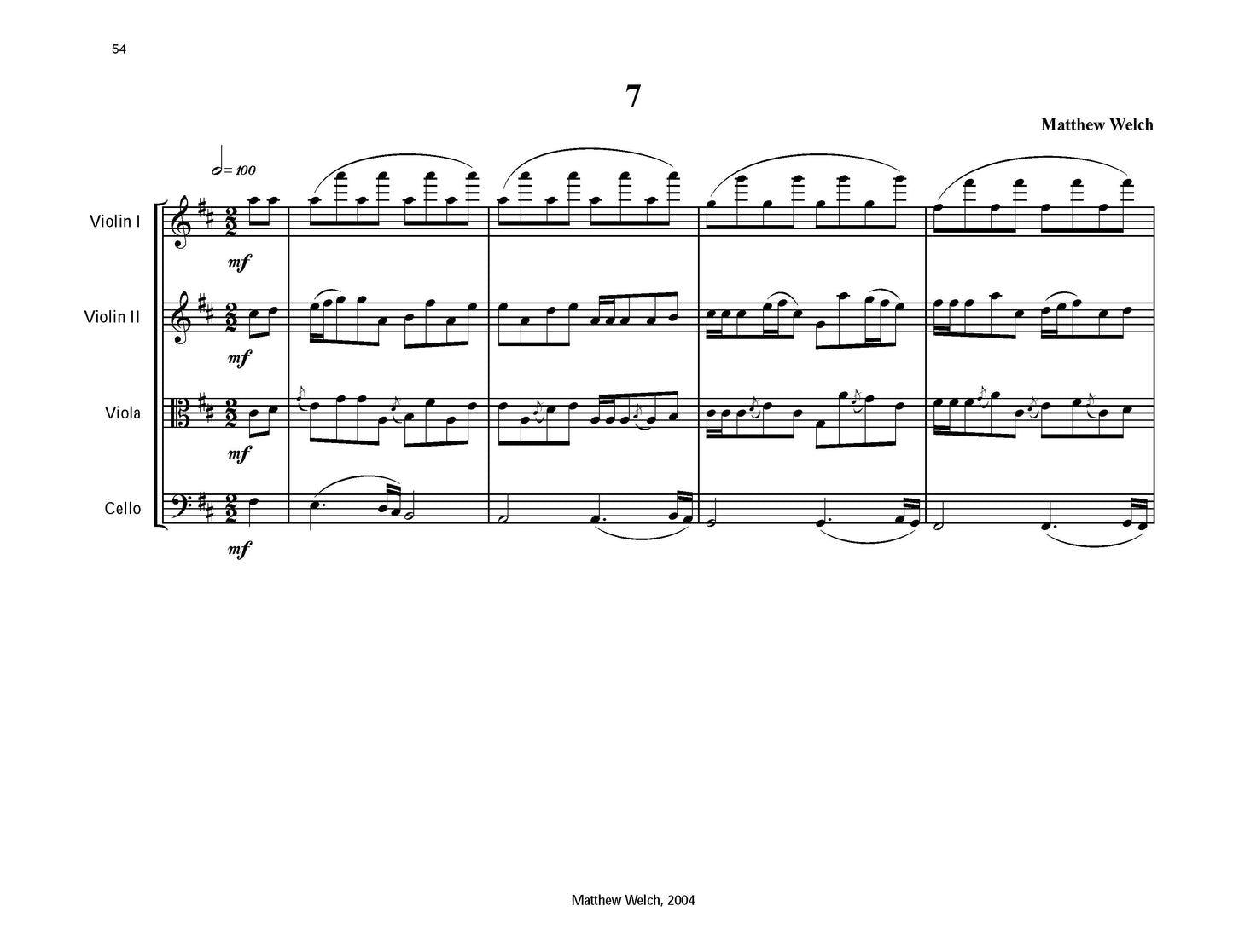 SIUBHAL TURNLAR for String Quartet