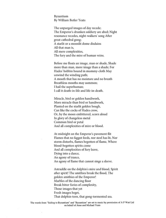 CANTATA V - Byzantium