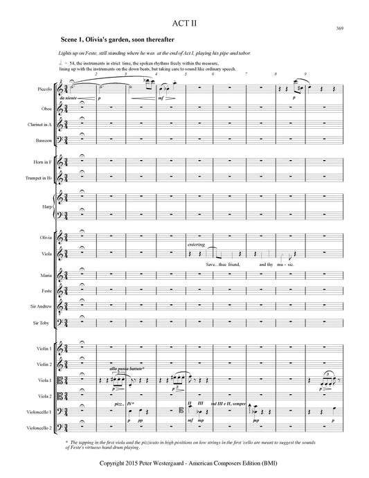 Twelfth Night: Act 2 - Full Score