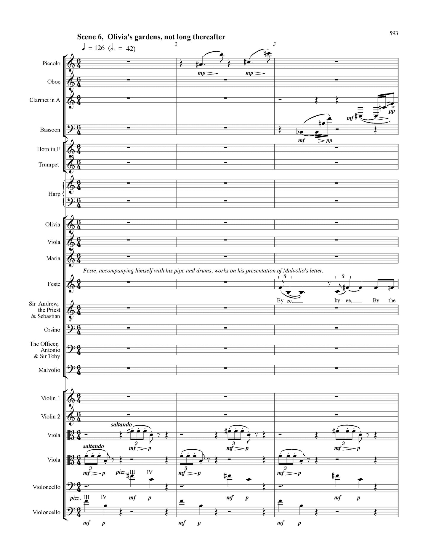 Twelfth Night: Act 2 - Full Score