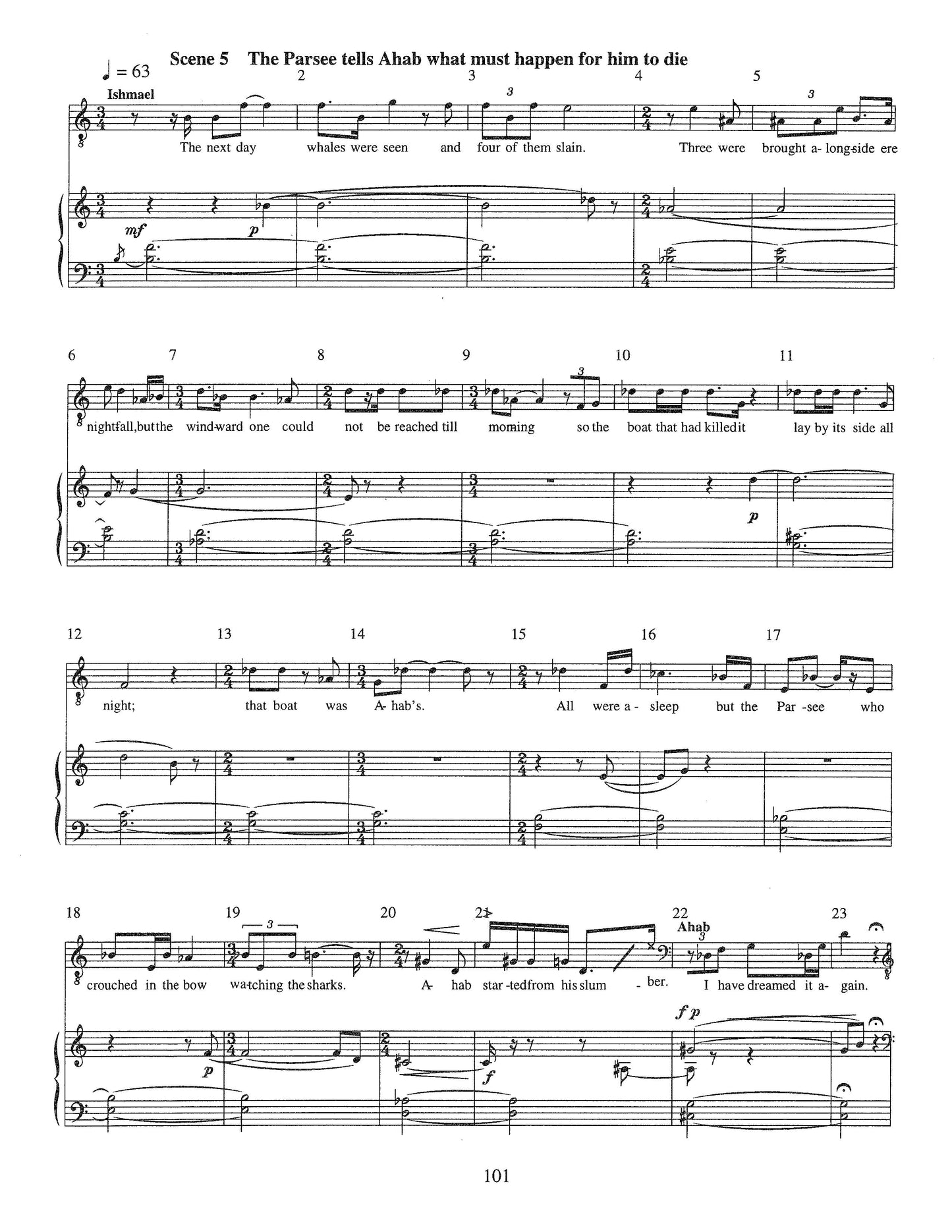 Moby Dick: Scenes from an Imaginary Opera - Piano-Vocal Score