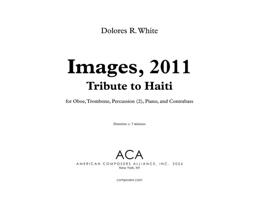 Images, 2011: Tribute to Haiti