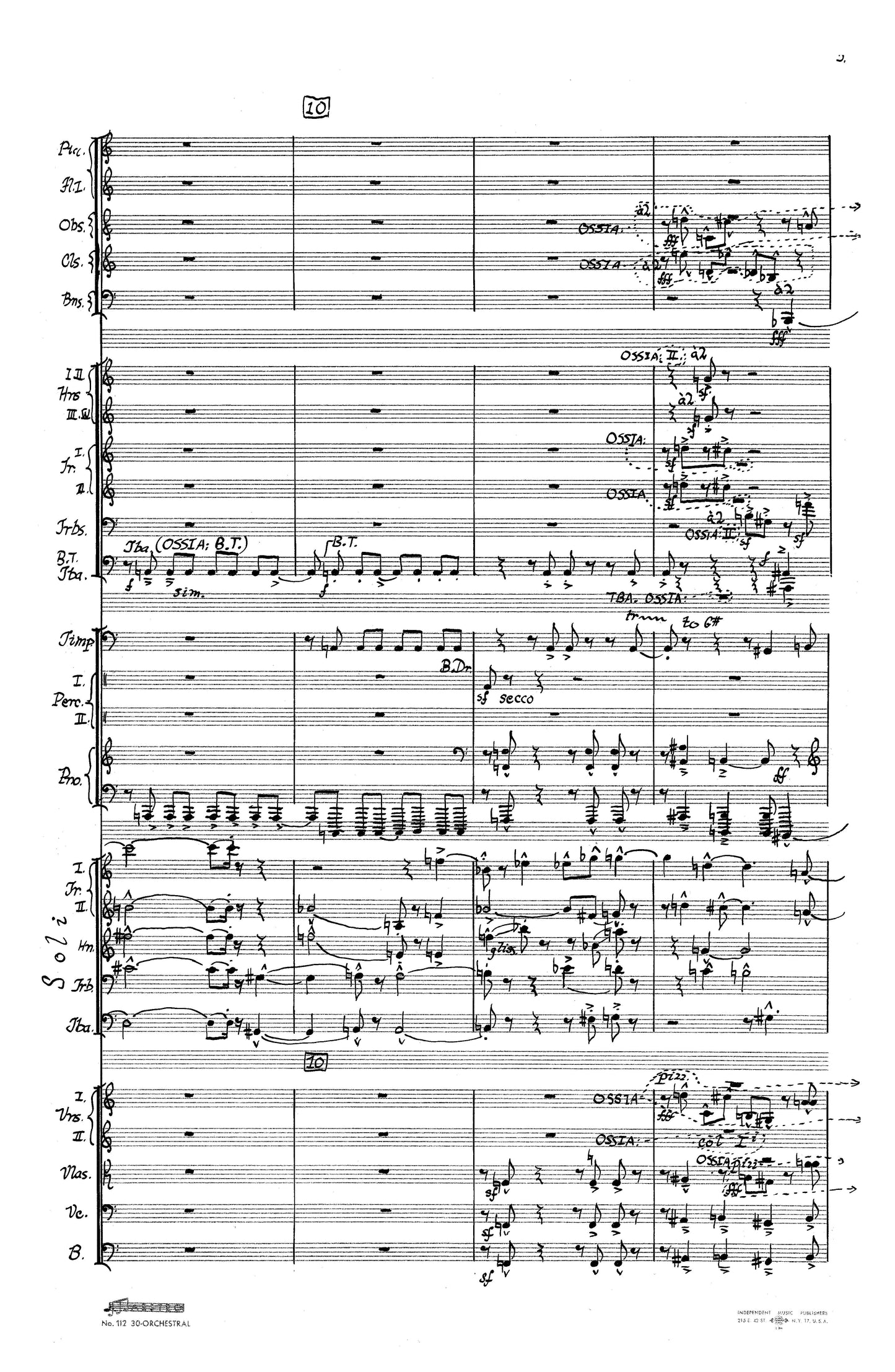 CONCERTONE (1960) for Brass Quintet and Orchestra
