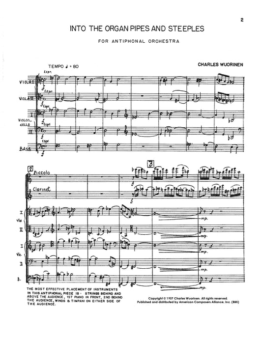 Into the Organ Pipes and Steeples