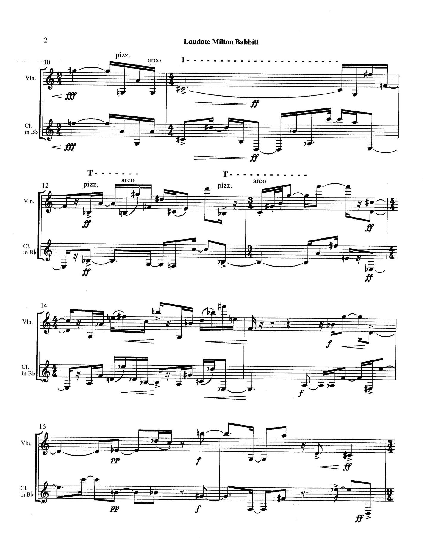 LAUDATE MILTON BABBITT