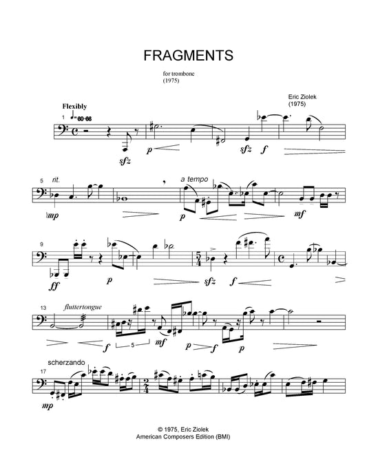 FRAGMENTS for trombone