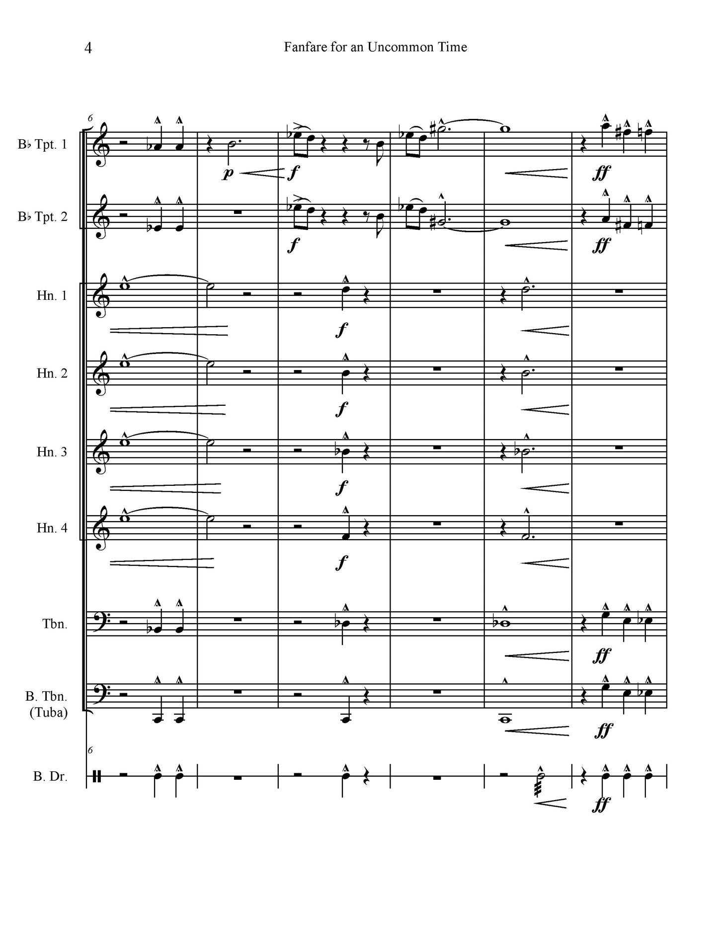 FANFARE FOR AN UNCOMMON TIME