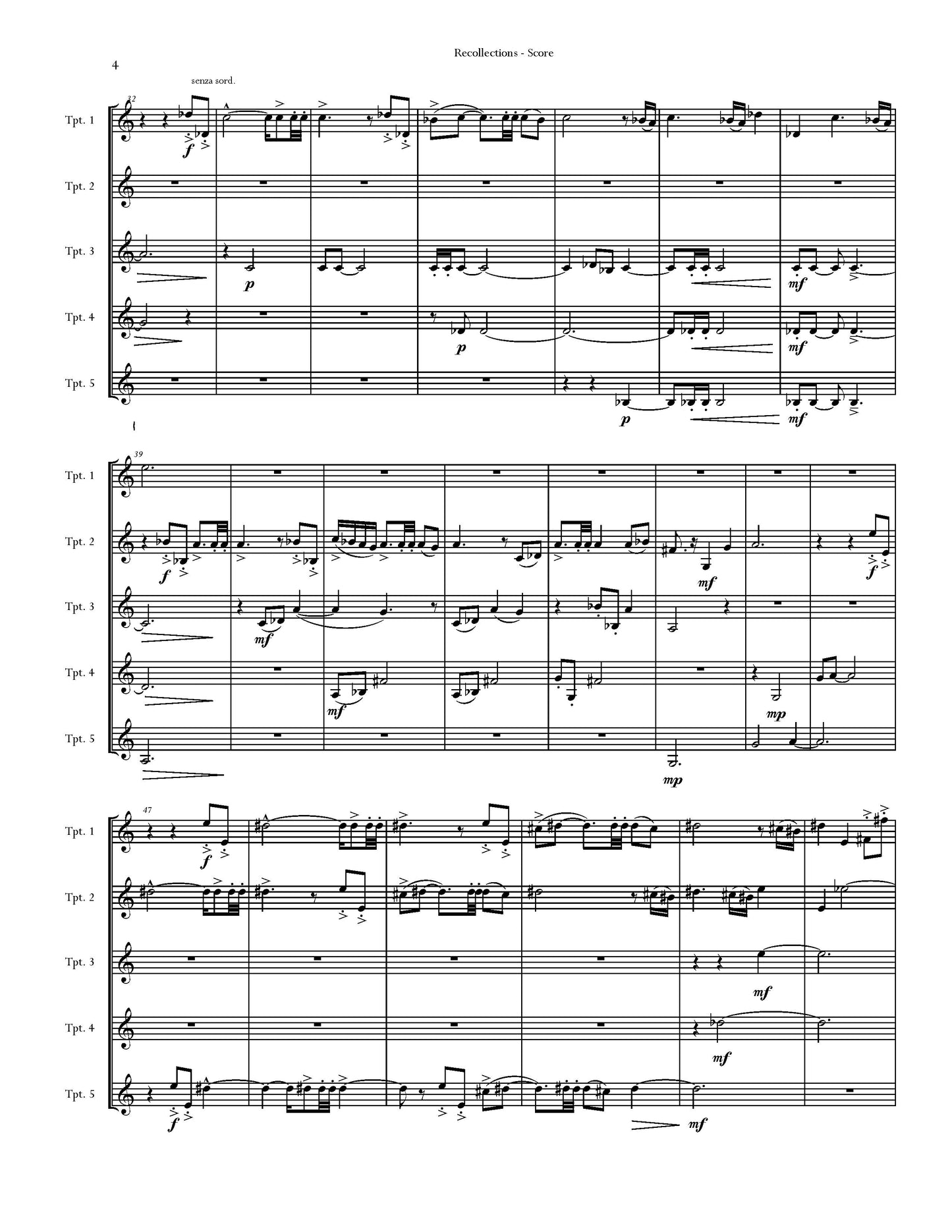 RECOLLECTIONS - 5 trumpets