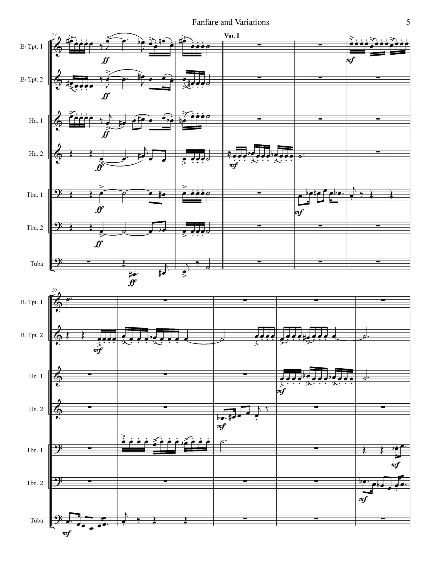 FANFARE AND VARIATIONS