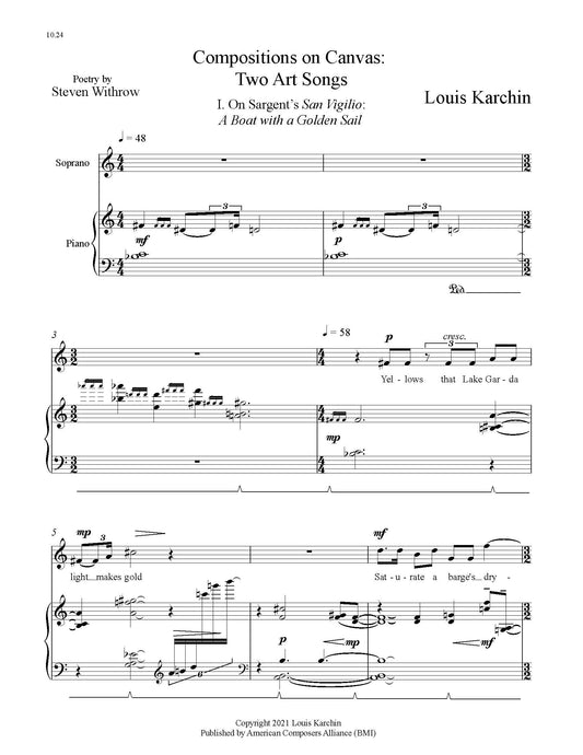 Compositions on Canvas: Two Art Songs