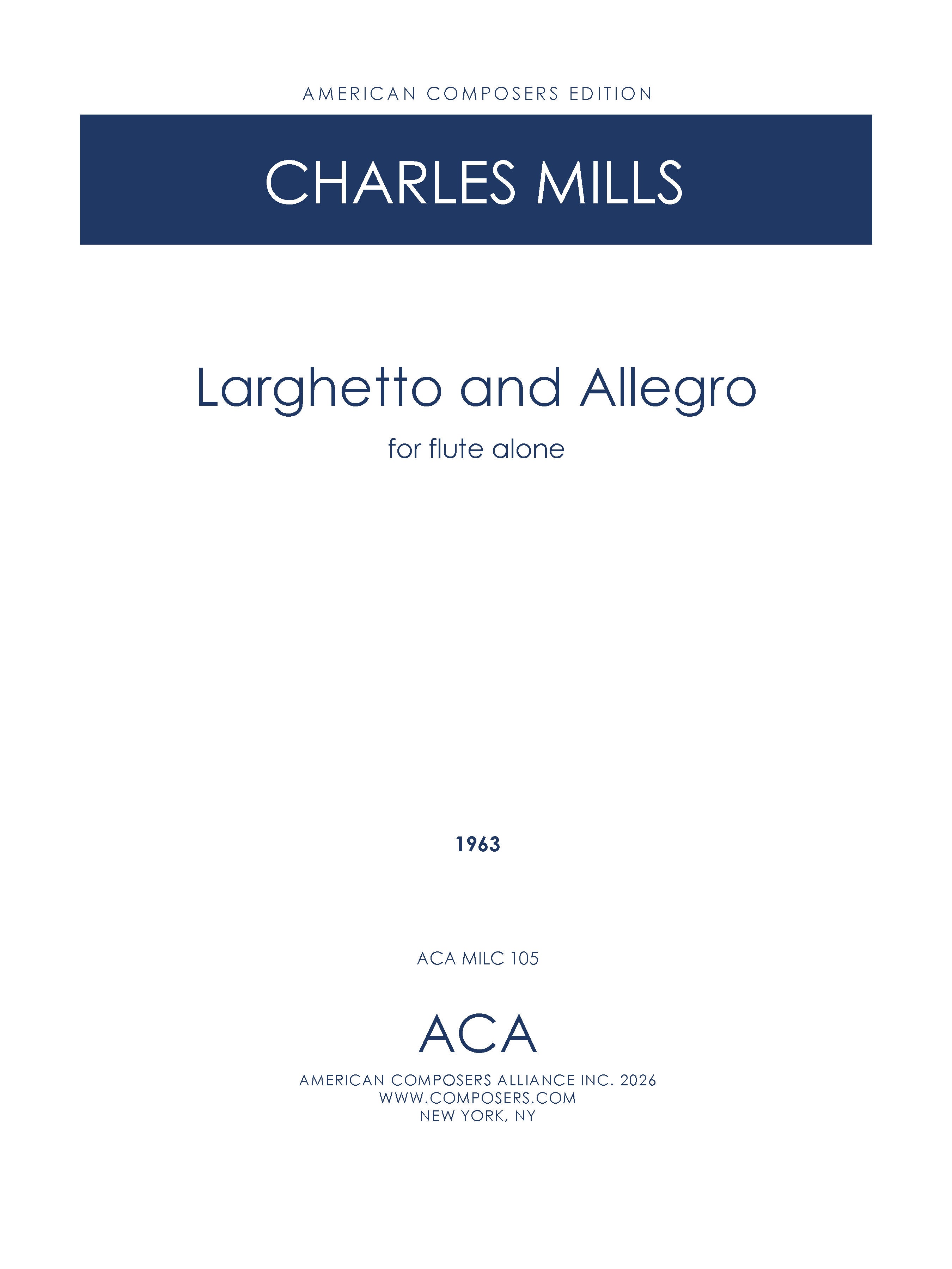 Larghetto and Allegro – American Composers Alliance