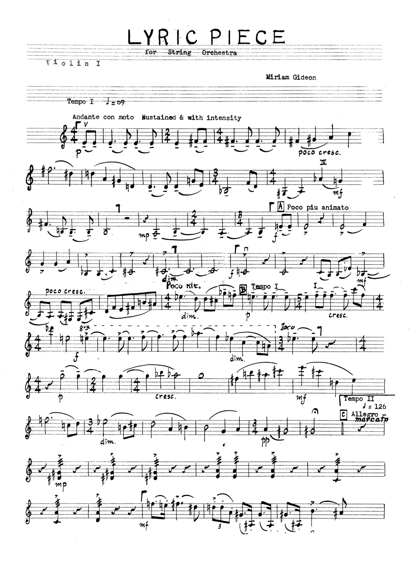 LYRIC PIECE (for string orchestra)