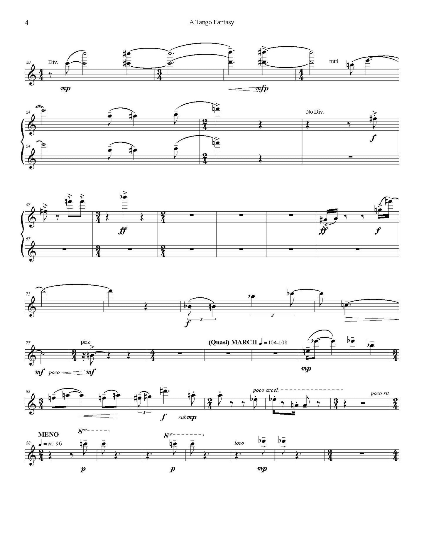 TANGO FANTASY for CHAMBER ORCHESTRA